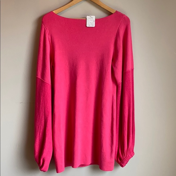 Free People Dresses & Skirts - NWT Free People pink slouch sleeve sweater dress